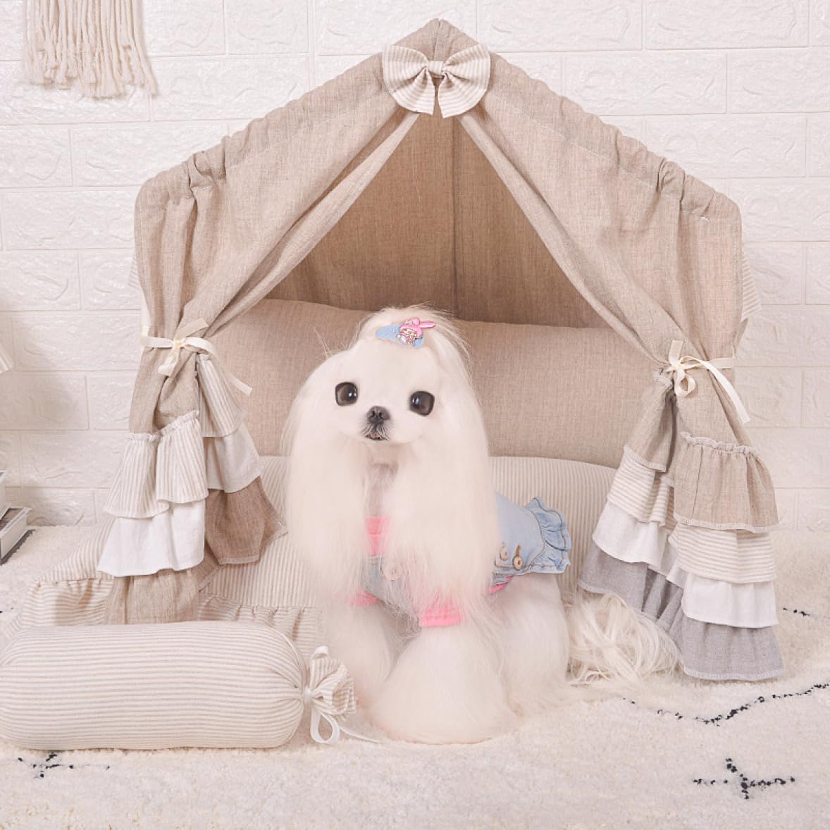 Amazon | [JUI3N] 猫 犬 ベッド ドームハウス マット テント 通年